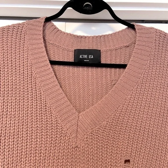 Distressed Long Knit Sweater - Picture 4 of 7